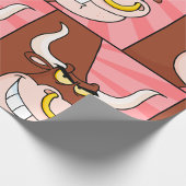 Angry Fierce Bull Mascotte met neusring Cadeaupapier