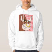 Angry Fierce Bull Mascotte met neusring Hoodie (Voorkant)