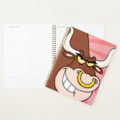 Angry Fierce Bull Mascotte met neusring Planner (Display)