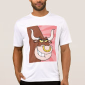 Angry Fierce Bull Mascotte met neusring T-shirt (Voorkant)