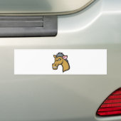 Angry Fierce Cartoon Horse Bumpersticker (Op auto)