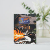 Angry fire breathing MN Loon Protest Briefkaart (Staand voorkant)