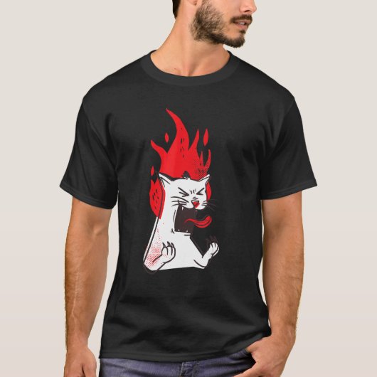 Angry Fire Kat Anger T-shirt (Voorkant)