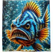 Angry Fish Douchegordijn (Voorkant)