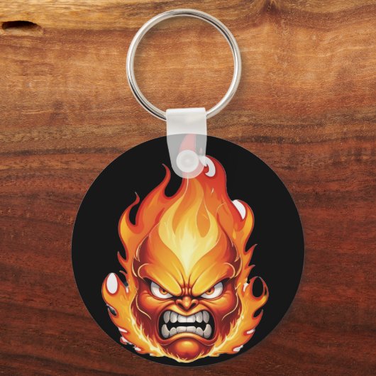 Angry Flame Funny Sleutelhanger (Voorkant)