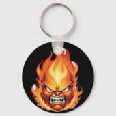 Angry Flame Funny Sleutelhanger (Achterkant)