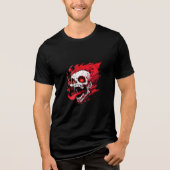 Angry Flaming Skull T-Shirt (Voorkant)