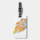 Angry Flamming Baseball Bagagelabel (Voorkant verticaal)