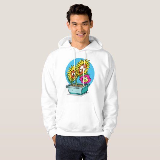 Angry Flowers Mannen Hoodie (Voorkant volledig)
