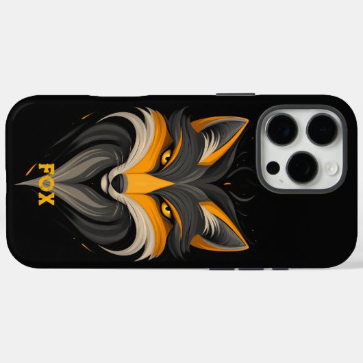 Angry Fox Black Case-Mate iPhone Case (Achterkant (horizontaal))
