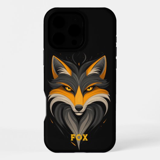 Angry Fox Black iPhone Hoesje (Achterkant)