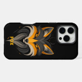 Angry Fox Black iPhone Hoesje (Achterkant horizontaal)