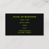 Angry Frankenstein Cartoon Visitekaartje (Achterkant)