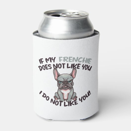 Angry Frenchie (Merle) - Unique Design Blikjeskoeler (Blikje Voorkant)