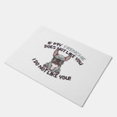 Angry Frenchie (Merle) - Unique Design Deurmat (Schuin)
