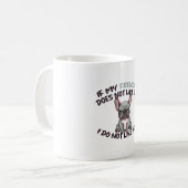 Angry Frenchie (Merle) - Unique Design Koffiemok (Voorkant links)