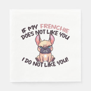 Angry Frenchie (Tan) - Uniek ontwerp Servet