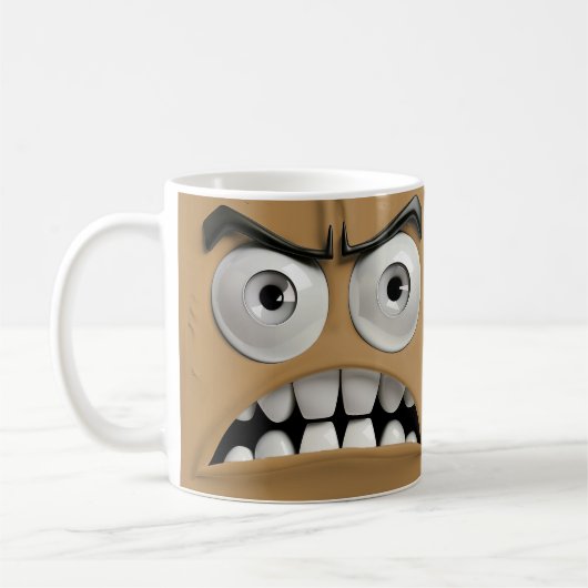 Angry Funny Face Koffiemok (Links)