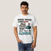 Angry Gamer Bulldog – Rage Mode aan T-shirt (Voorkant volledig)