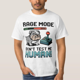 Angry Gamer Bulldog – Rage Mode aan T-shirt