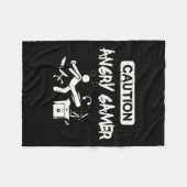 Angry Gamer Computer Grappige Video Game Gift Fleece Deken (Voorkant (Horizontaal))