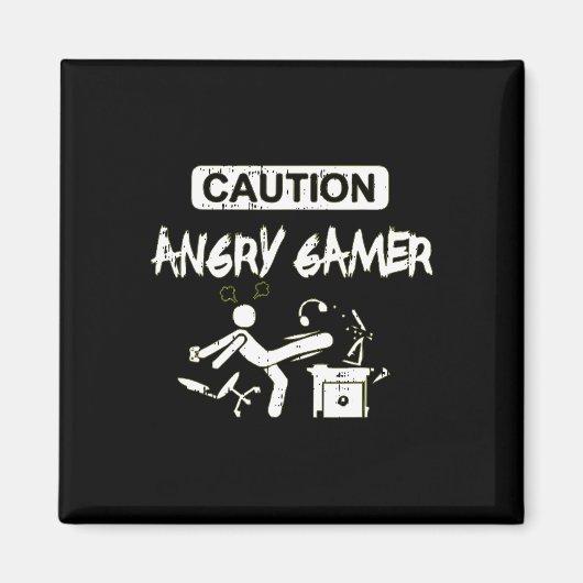 Angry Gamer Computer Grappige Video Game Gift Magneet (Voorkant)