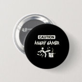 Angry Gamer Computer Grappige Video Game Gift Ronde Button 5,7 Cm (Voorkant /achterkant)