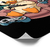 Angry Gamer Duck With Headset And Controller Poster (Hoek)