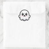 Angry Ghost Ronde Sticker (Tas)