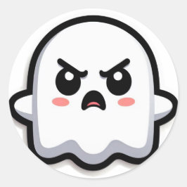 Angry Ghost Ronde Sticker