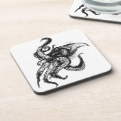 Angry Giant Squid in Black Drankjes Onderzetter (Linkerzijde)