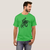 Angry Giant Squid in Black T-shirt (Voorkant volledig)