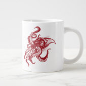 Angry Giant Squid in Red Grote Koffiekop (Rechts)