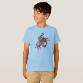 Angry Giant Squid in Red T-shirt (Voorkant volledig)