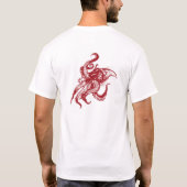 Angry Giant Squid in Red T-shirt (Achterkant)