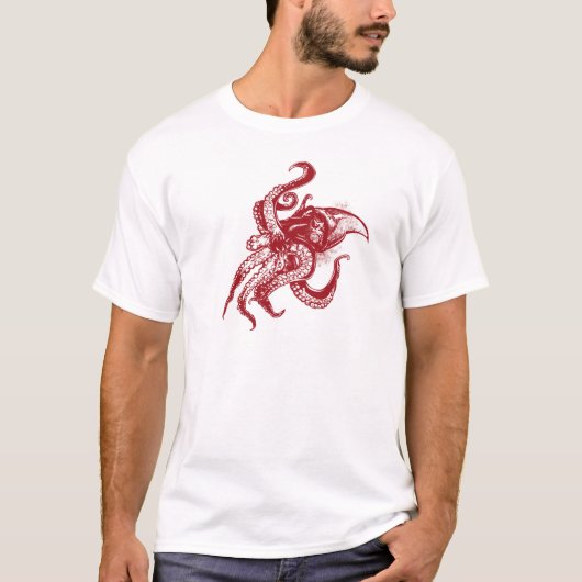 Angry Giant Squid in Red T-shirt (Voorkant)