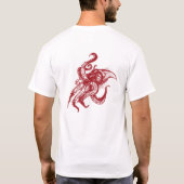 Angry Giant Squid in Red T-shirt (Achterkant)