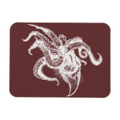 Angry Giant Squid in White Pick Your Background Magneet (Horizontaal)