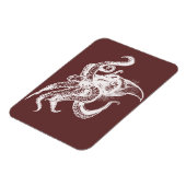 Angry Giant Squid in White Pick Your Background Magneet (Linkerzijde)