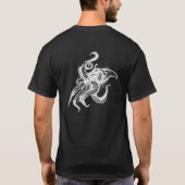 Angry Giant Squid in White Pick Your Background T-shirt (Achterkant)