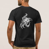 Angry Giant Squid in White Pick Your Background T-shirt (Achterkant)