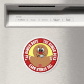 Angry Gingerbrood Man Cookie Magneet (Insitu (Vaatwasser))