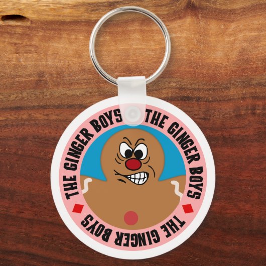 Angry Gingerbrood Man Cookie Sleutelhanger (Voorkant)