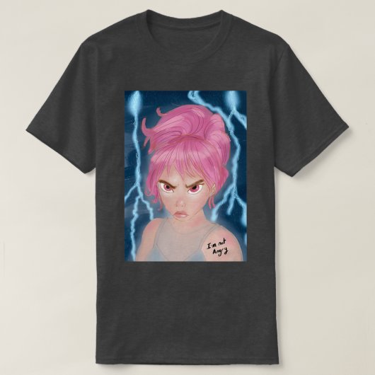 Angry girl t-shirt (Design voorkant)