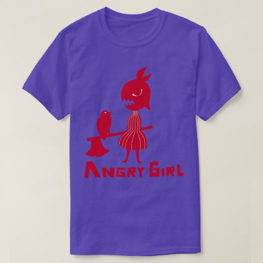 Angry Girl T-shirt (Design voorkant)