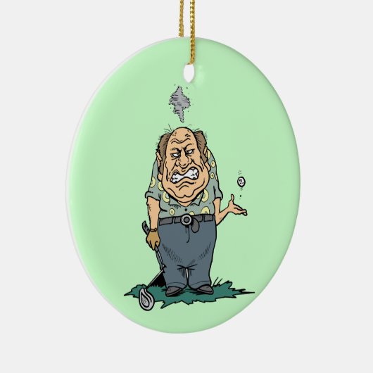 Angry Golfer T-shirts en Gifts Keramisch Ornament (Rechts)