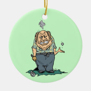 Angry Golfer T-shirts en Gifts Keramisch Ornament