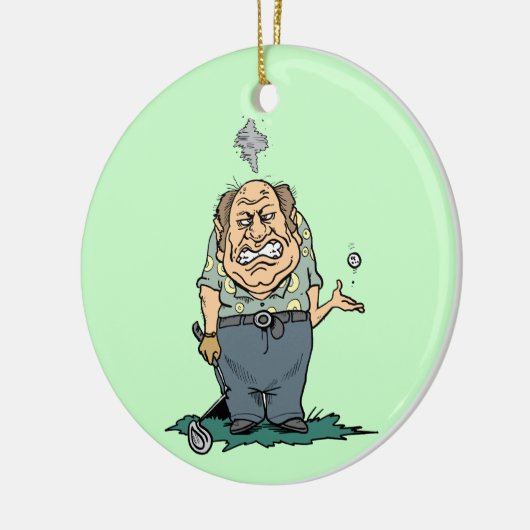 Angry Golfer T-shirts en Gifts Keramisch Ornament (Links)