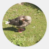 Angry Goose Back Off Stickers (Voorkant)
