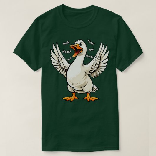 Angry Goose Honking You T-shirt (Design voorkant)